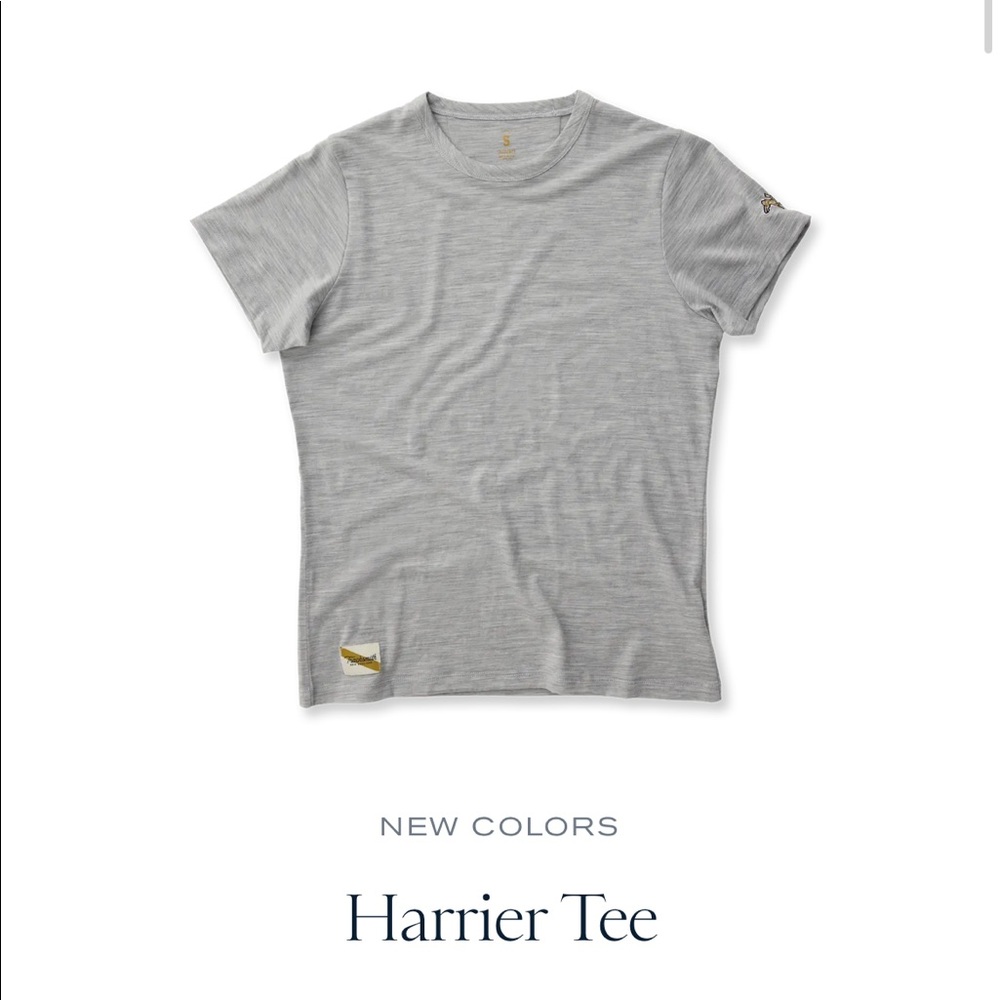 Tracksmith Gray Harrier Tee, sz Medium
